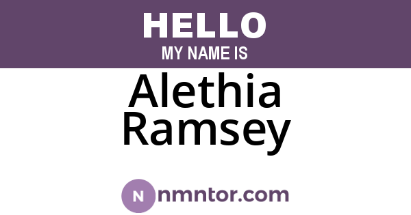 Alethia Ramsey