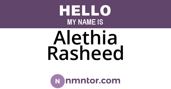 Alethia Rasheed