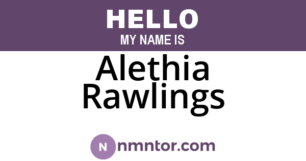 Alethia Rawlings