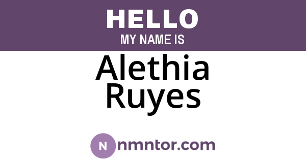Alethia Ruyes