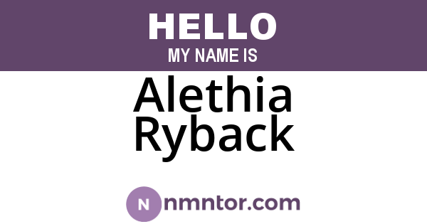Alethia Ryback