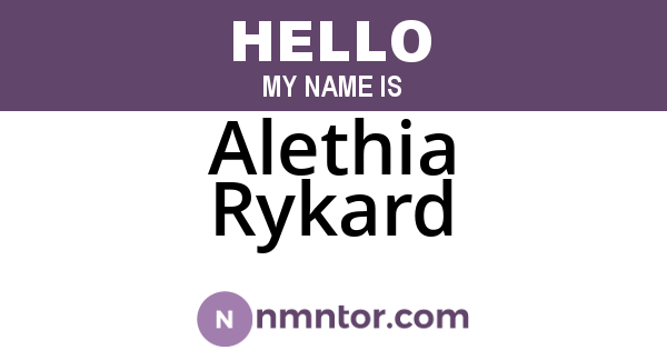 Alethia Rykard