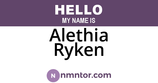 Alethia Ryken