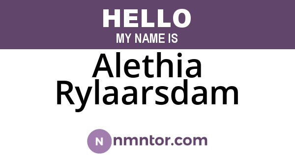 Alethia Rylaarsdam