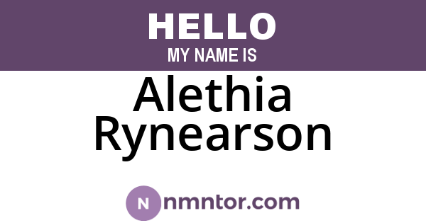 Alethia Rynearson