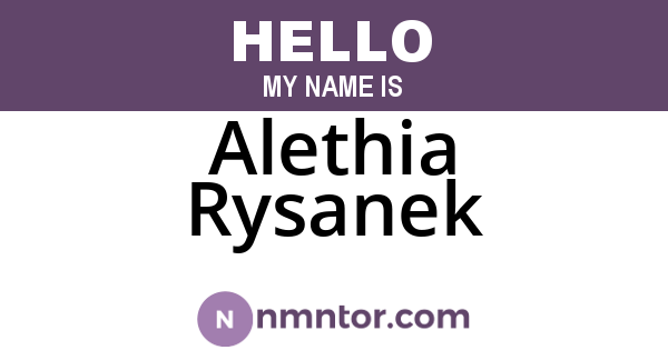 Alethia Rysanek