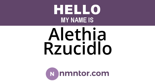 Alethia Rzucidlo