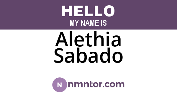 Alethia Sabado