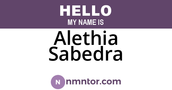 Alethia Sabedra