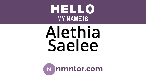 Alethia Saelee