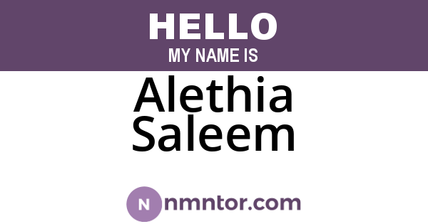 Alethia Saleem