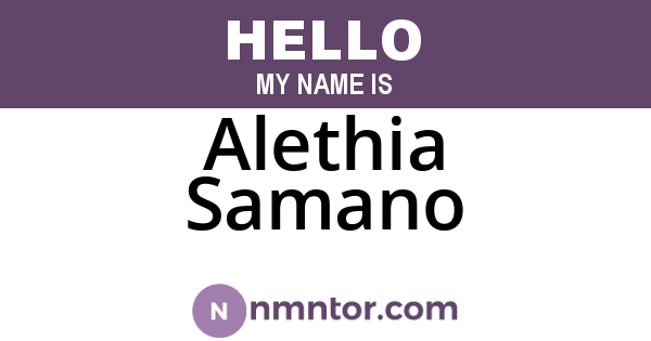 Alethia Samano