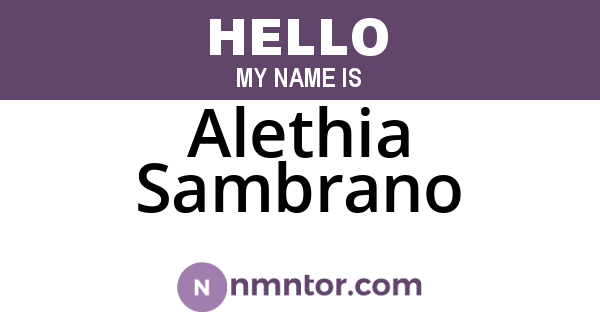 Alethia Sambrano