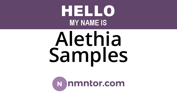 Alethia Samples