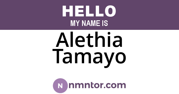 Alethia Tamayo