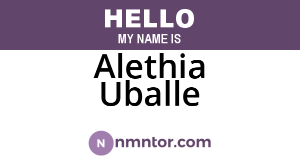 Alethia Uballe