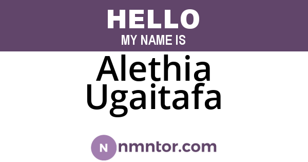 Alethia Ugaitafa