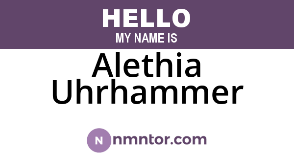 Alethia Uhrhammer