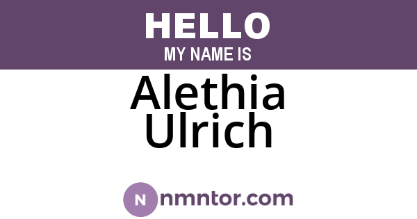 Alethia Ulrich