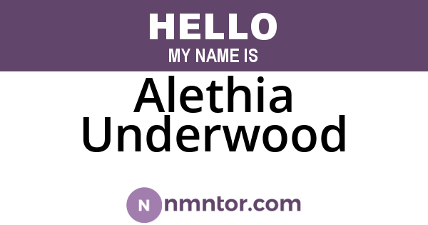 Alethia Underwood