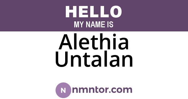 Alethia Untalan