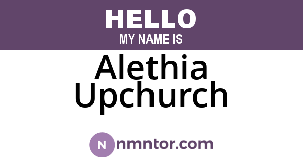 Alethia Upchurch
