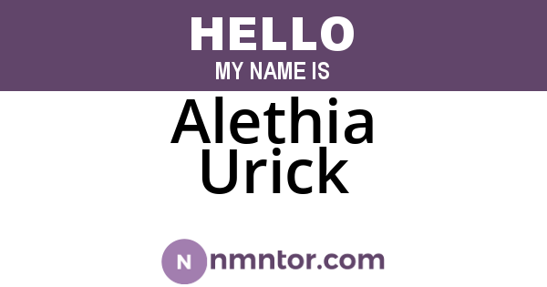 Alethia Urick