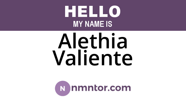 Alethia Valiente