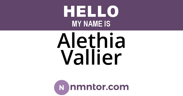 Alethia Vallier