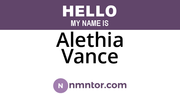 Alethia Vance