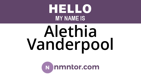 Alethia Vanderpool