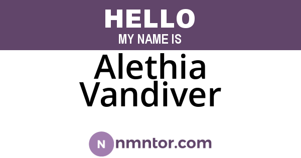 Alethia Vandiver