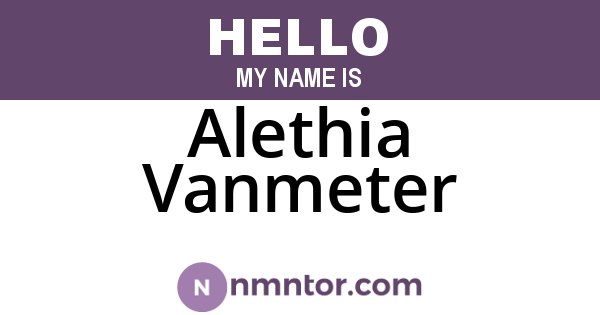 Alethia Vanmeter