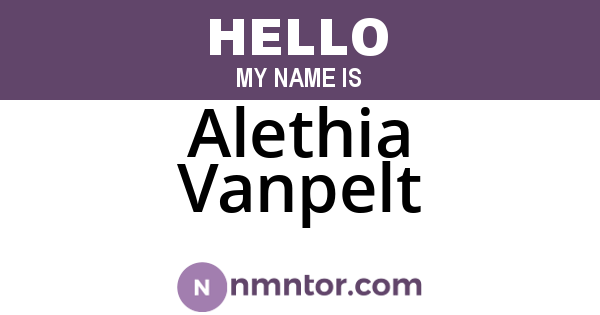 Alethia Vanpelt
