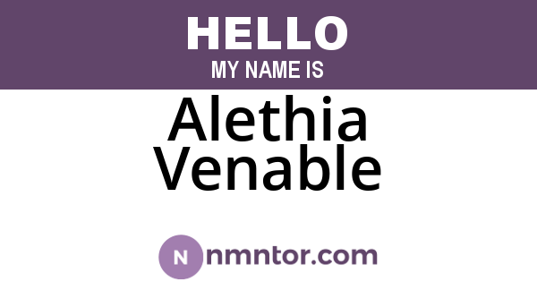 Alethia Venable