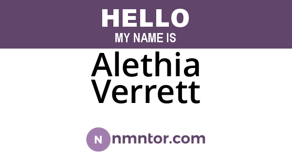 Alethia Verrett