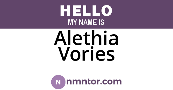 Alethia Vories