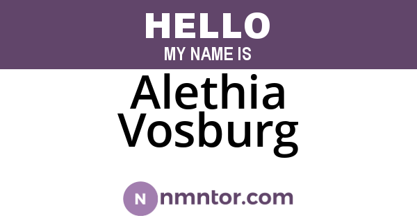 Alethia Vosburg