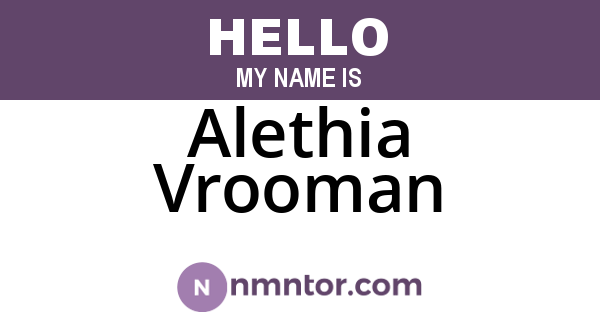Alethia Vrooman