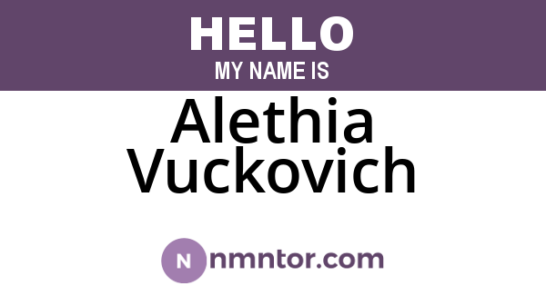 Alethia Vuckovich