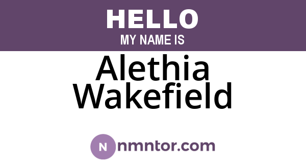 Alethia Wakefield