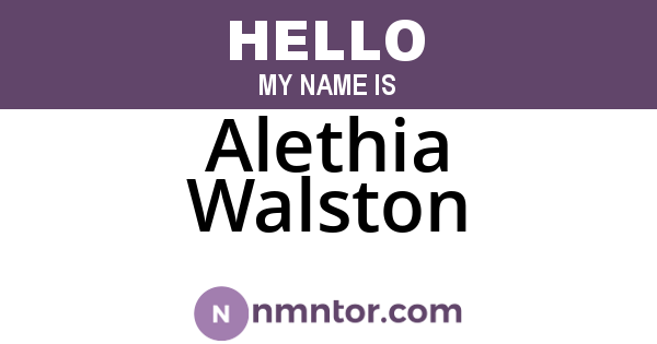 Alethia Walston
