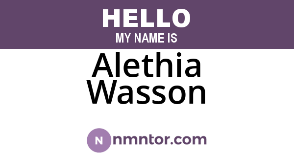 Alethia Wasson