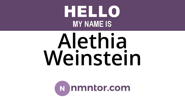 Alethia Weinstein