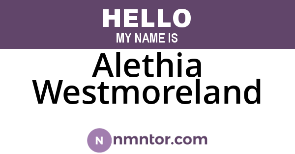 Alethia Westmoreland