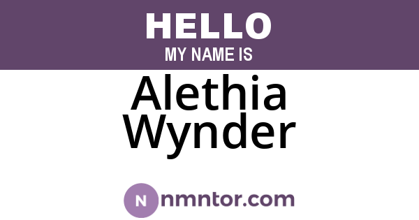 Alethia Wynder