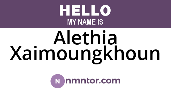 Alethia Xaimoungkhoun
