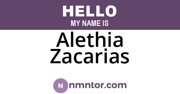 Alethia Zacarias