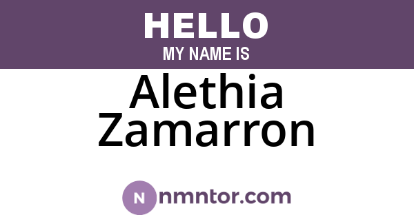 Alethia Zamarron