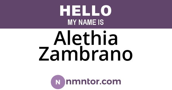 Alethia Zambrano